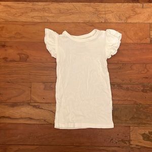 White flutter T little sleepies